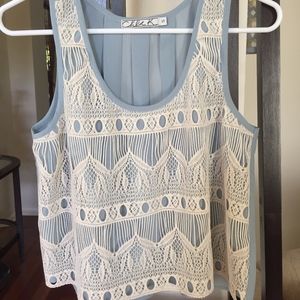 Chloe K Blue Tank Top